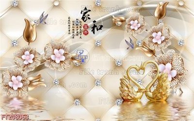 File tranh File in tranh tường 3D FT208063 (ảnh gốc) sắc nét hoàn hảo