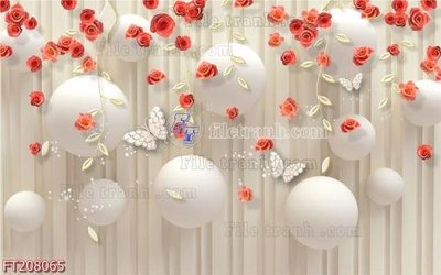 Ảnh gốc File in tranh tường 3D FT208065 (độ nét cao) in tráng gương