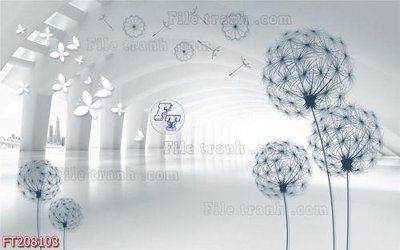 Tải file File in tranh tường 3D FT208103 (PSD) cho in tranh 3D