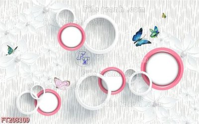 File PSD File in tranh tường 3D FT208109 (gốc) nhiều lớp (multi-layer)