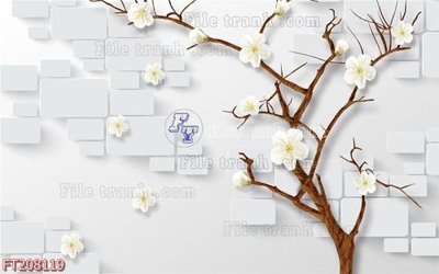 Tải file gốc in lụa File in tranh tường 3D FT208119 siêu nét