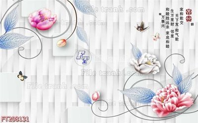 File PSD File in tranh tường 3D FT208131 (bản gốc) chất lượng nhất