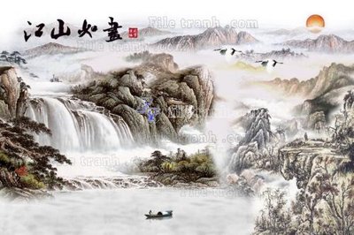 File tranh in trần File in tranh tường 3D FT208135 (ảnh gốc siêu nét)