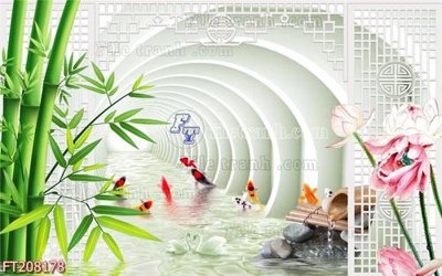 File in trần File in tranh tường 3D FT208178 (file gốc) phong thủy