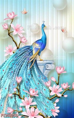 File tranh gốc in trần nhà File in tranh tường 3D FT208256 3D