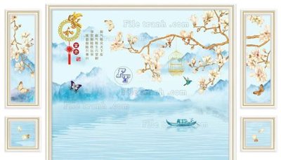 File gốc File in tranh tường 3D FT208397 (in mica) cắt laser