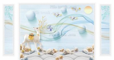 Ảnh gốc File in tranh tường 3D FT208427 (độ nét cao) in mica