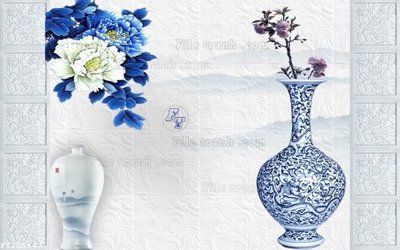 Tải file gốc File in tranh tường 3D FT208547 (để in lụa)