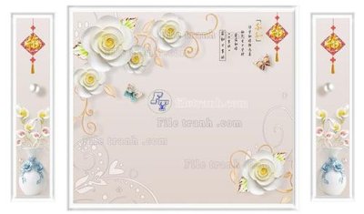 File gốc File in tranh tường 3D FT208725 (in mica) trang trí
