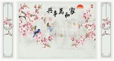 File gốc in tráng gương File in tranh tường 3D FT208747 chi tiết