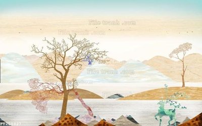 File in mica File in tranh tường 3D FT208827 (bản gốc) sắc sảo