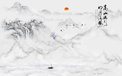 File tranh File in tranh tường 3D FT208884 (gốc) chủ đề thiên nhiên