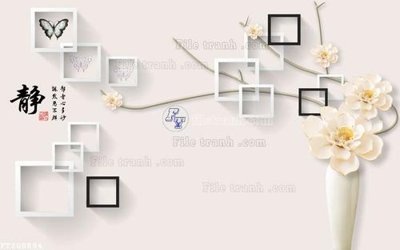 File tranh File in tranh tường 3D FT208894 (gốc) chủ đề tĩnh vật