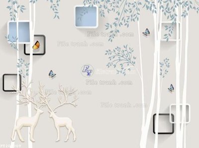 Tải file File in tranh tường 3D FT208909 (PSD) cho in tranh kính