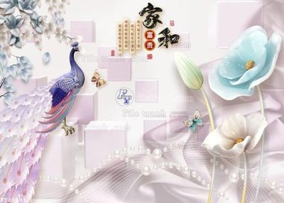 File gốc File in tranh tường 3D FT208912 (trang trí) phòng ngủ