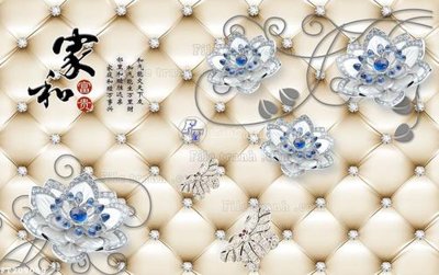 File in trần File in tranh tường 3D FT209059 (bản gốc) hoa văn