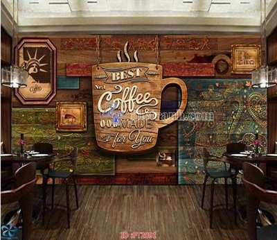 File ảnh File psd tường quán cà phê FT2091 (gốc) in Hiflex