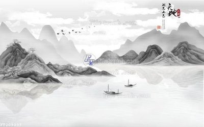 File gốc File in tranh tường 3D FT209237 (trang trí) cho phòng khách