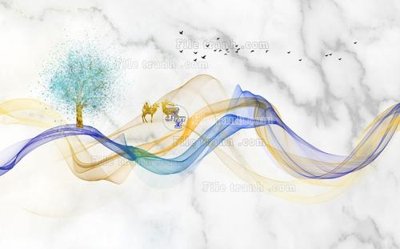 File tranh File in tranh tường 3D FT209329 (gốc) phong cách tối giản