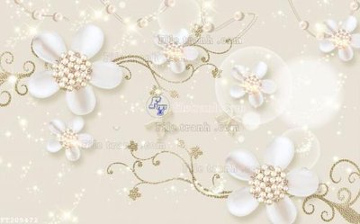 File in trần File in tranh tường 3D FT209472 (bản gốc) hoa văn