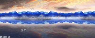 File gốc File in tranh tường 3D FT209553 (in tráng gương) sang trọng