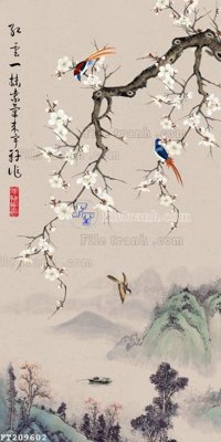 File tranh File in tranh tường 3D FT209602 (bản gốc) in lụa dán tường