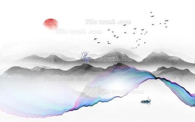 File gốc File in tranh tường 3D FT209808 (phiên bản chuẩn) để in ấn