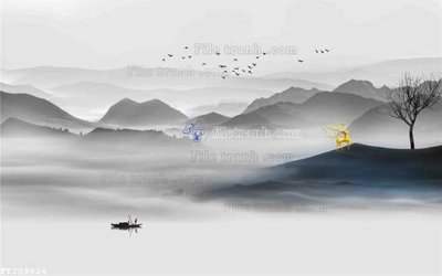 Download file tranh PSD File in tranh tường 3D FT209824 để chỉnh sửa