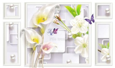 File tranh File in tranh tường 3D FT209927 (gốc) chủ đề trừu tượng