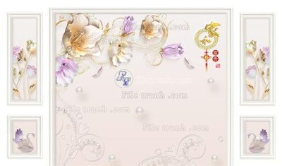 Ảnh gốc File in tranh tường 3D FT209934 (nét căng) in mica