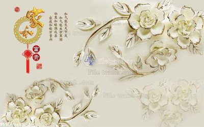 File gốc File in tranh tường 3D FT209965 (in tráng gương) sang trọng