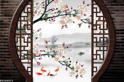 File tranh PSD File in tranh tường 3D FT209971 chất lượng cao