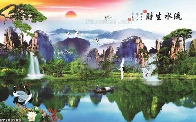 File ảnh File in tranh tường 3D FT209988 (gốc) trang trí khách sạn