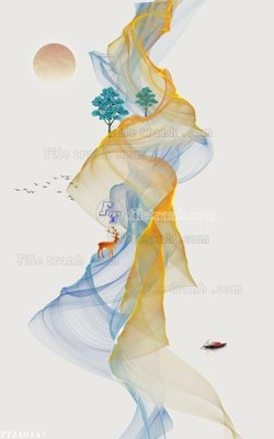 File PSD File in tranh tường 3D FT210147 (gốc) cho designer