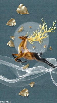 Download file tranh PSD File in tranh tường 3D FT210174 để chỉnh sửa