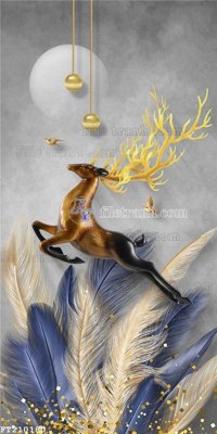 File tranh File in tranh tường 3D FT210180 (gốc) chủ đề trừu tượng