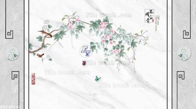 File gốc File in tranh tường 3D FT210252 (in lụa) trang trí tường