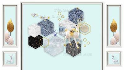 File tranh File in tranh tường 3D FT210394 (gốc) chủ đề trừu tượng
