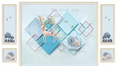 Download file gốc File in tranh tường 3D FT210395 (in lụa) cao cấp