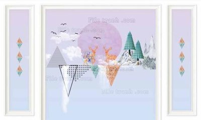 File tranh trang trí File in tranh tường 3D FT210400 (tải file gốc)