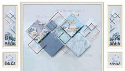 Tải file File in tranh tường 3D FT210401 (PSD) cho in tranh 3D