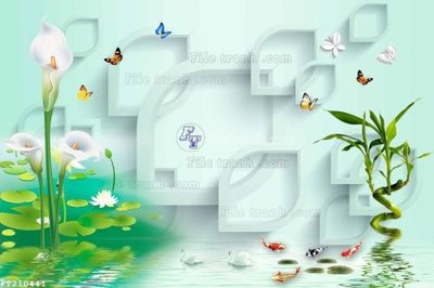 Tải file gốc File in tranh tường 3D FT210441 (để in lụa)