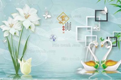 Chi tiết file tranh tráng gương File in tranh tường 3D FT210447 (ảnh gốc)