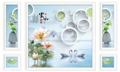 File in trần File in tranh tường 3D FT210500 (file gốc) phong thủy