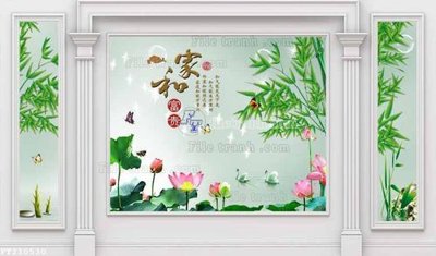 Tệp tin gốc File in tranh tường 3D FT210530 (dùng cho in ấn) chuyên nghiệp