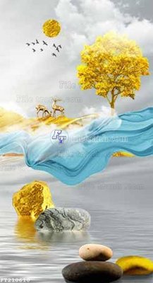 File gốc File in tranh tường 3D FT210610 (chuẩn CMYK) cho nhà in