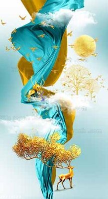 File PSD File in tranh tường 3D FT210622 (nguyên gốc) chất lượng cao