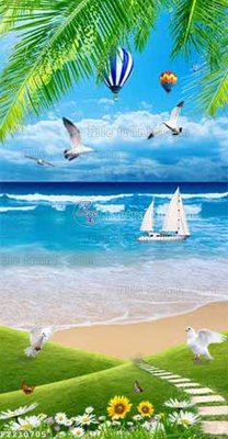 File tranh File in tranh tường 3D FT210705 (bản gốc) in lụa dán tường