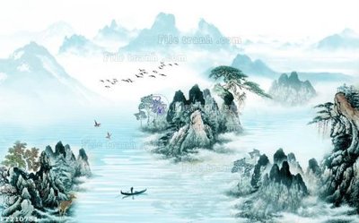 Tải file gốc in lụa File in tranh tường 3D FT210781 siêu nét