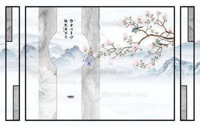 File tranh File in tranh tường 3D FT210896 (gốc) phong cách tối giản